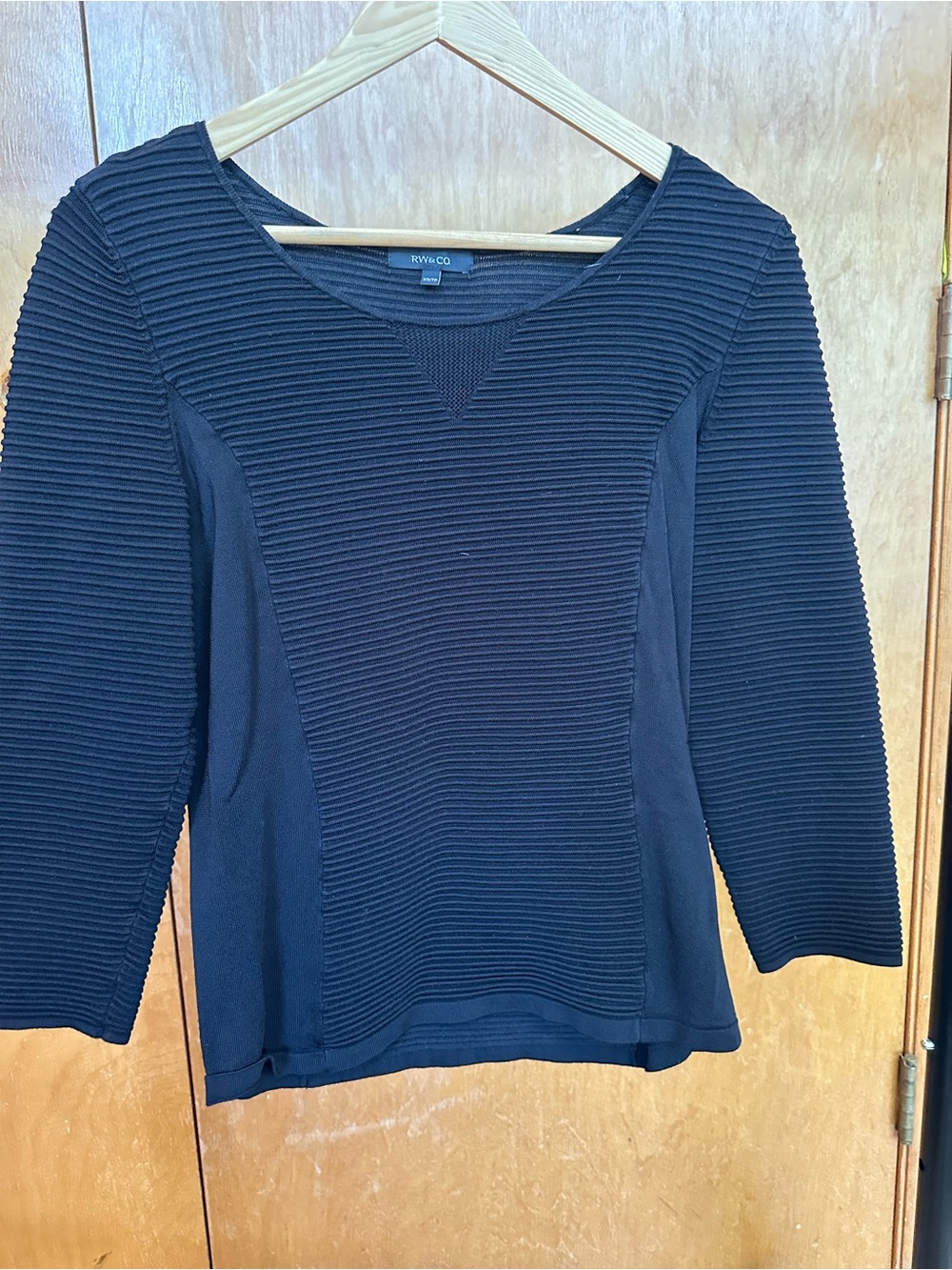 Black Ribbed Knit Top